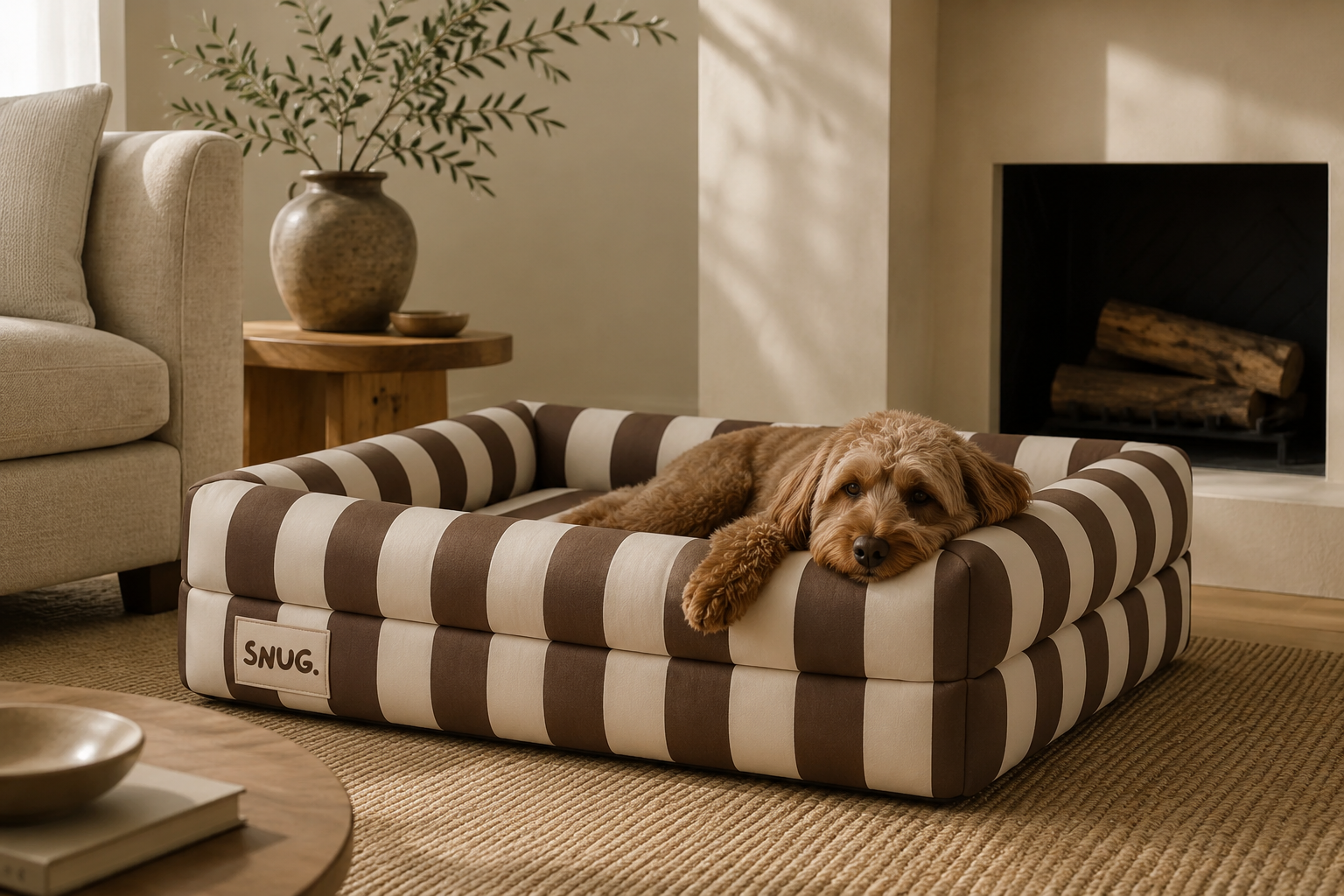 The Lounge Bed - Biscuit